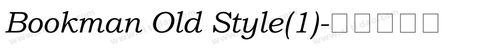 Bookman Old Style(1)字体转换